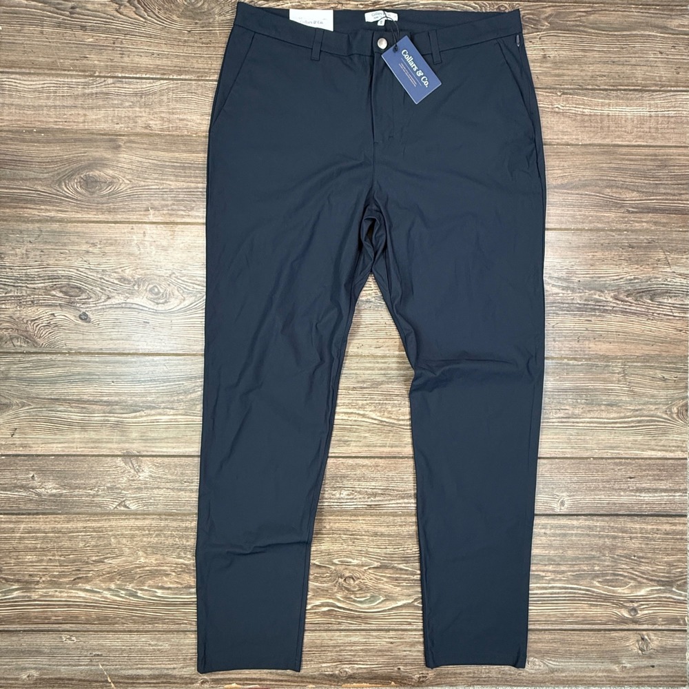 Collars & Co Men 40x34 Apex Tech Pant Navy Blue Stretch Performance Trousers NEW